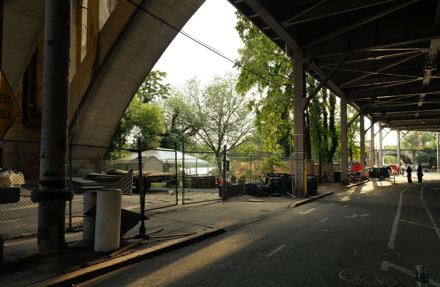 boathouse entrance under highway