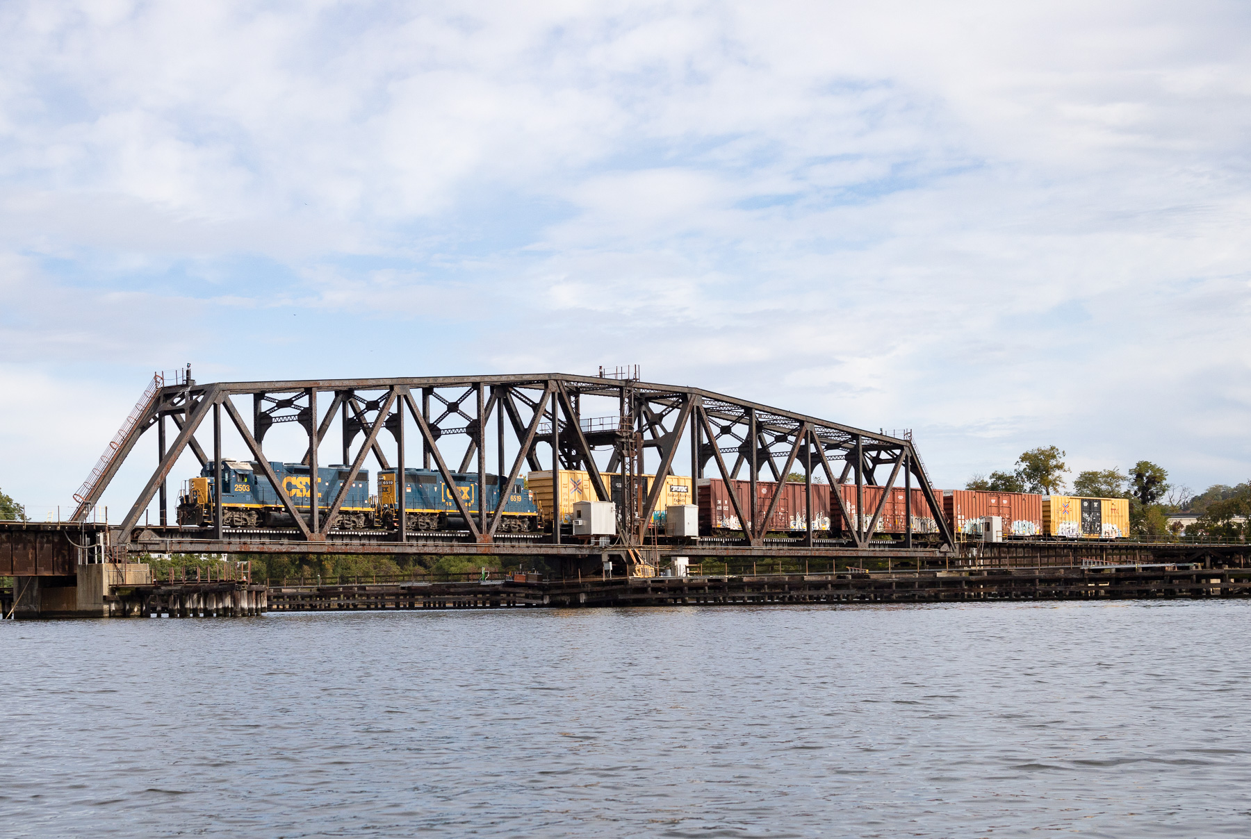 drawbridge and train